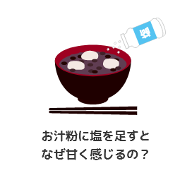 お汁粉に塩を足すとなぜ甘く感じるの？