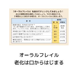 オーラルフレイル老化は口からはじまる